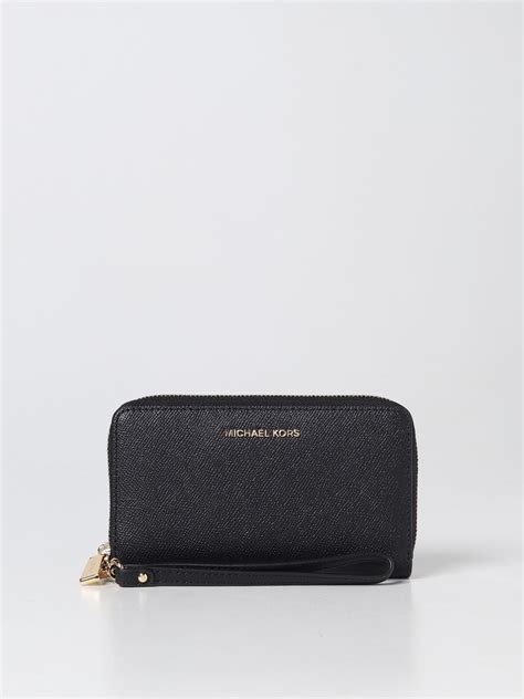 black michael kors wallet with lock|michael kors small black wallet.